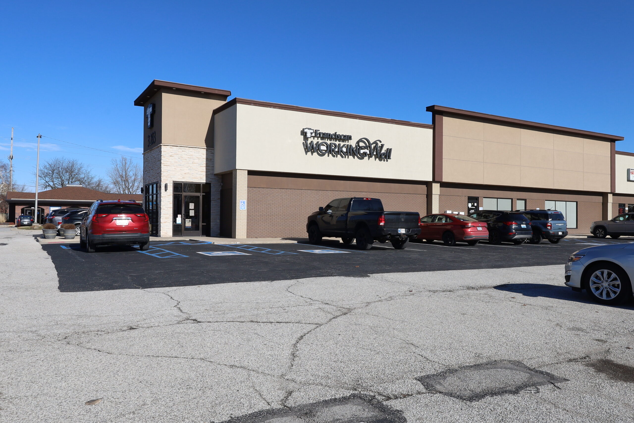 Exterior of the WorkingWell Portage clinic providing occupational health services for local employers.